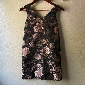 Urban Outfitters Womens Jacquard Metallic Shift Dress XS party holiday formal